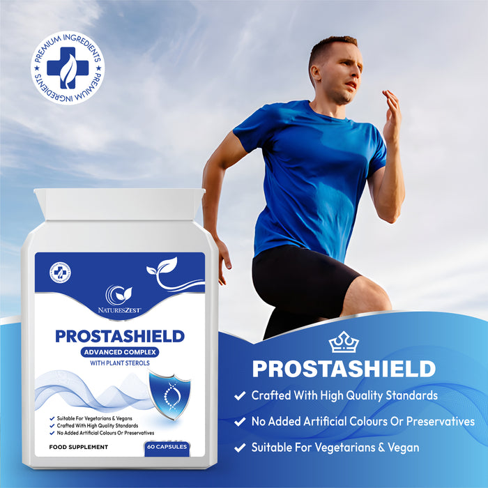 Men’s Health Supplement – Prostashield with Zinc, Vitamin D & Plant Sterols, 60 Vegan Capsules