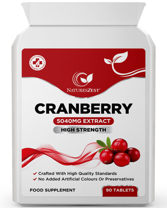Cranberry Fruit Extract 5040mg, Urinary Tract & Bladder Support, Cranberry Supplement, 90 Vegan Capsules for Men and Women