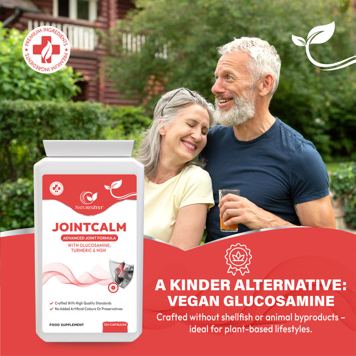 Joint Support Supplement for Mobility & Comfort – JointCalm with Glucosamine, Turmeric, MSM & Vitamin C, 120 Capsules