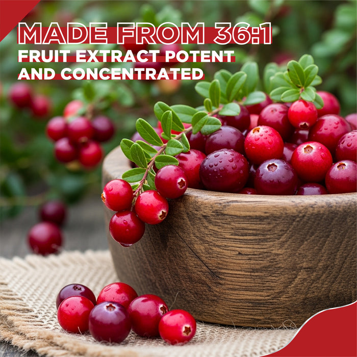 Cranberry Supplement for Urinary Tract & Bladder Support – High Strength Fruit Extract 5040mg, 90 Vegan Tablets