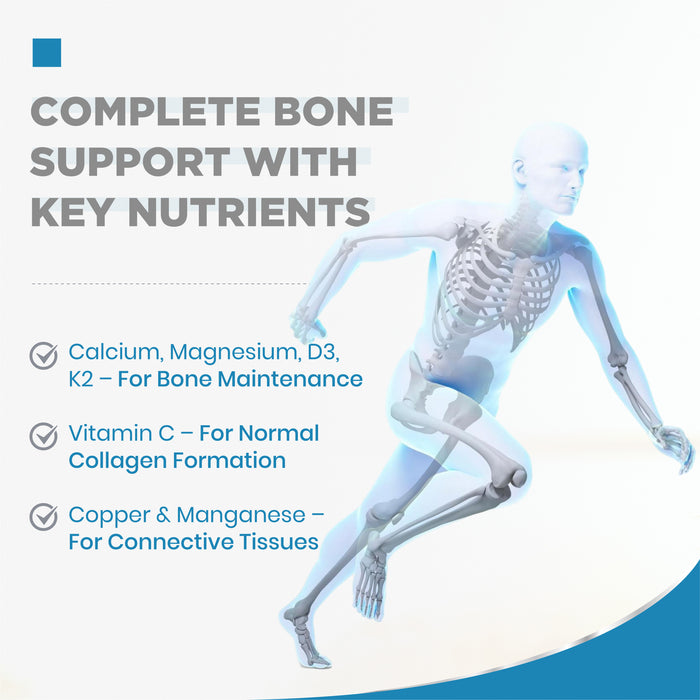 Bone Support Supplement for Bones & Mobility Support – With Calcium, Vitamin D3, K2, Magnesium, Zinc & Boron for Joint Health