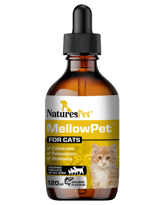 MellowPet for Cats – Advanced Calming Supplement for Stress and Anxiety 120ml Liquid