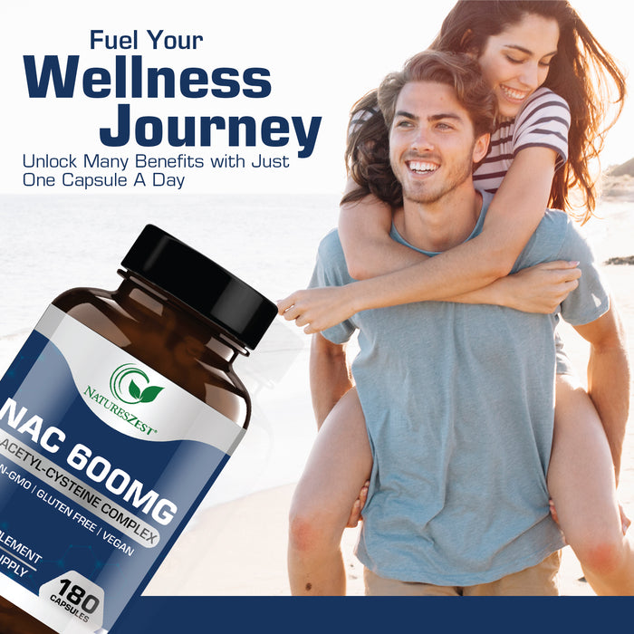 NAC Supplement for Liver Health, Detox & Immune Support – High Strength N-Acetyl-Cysteine 600mg, 120 Capsules