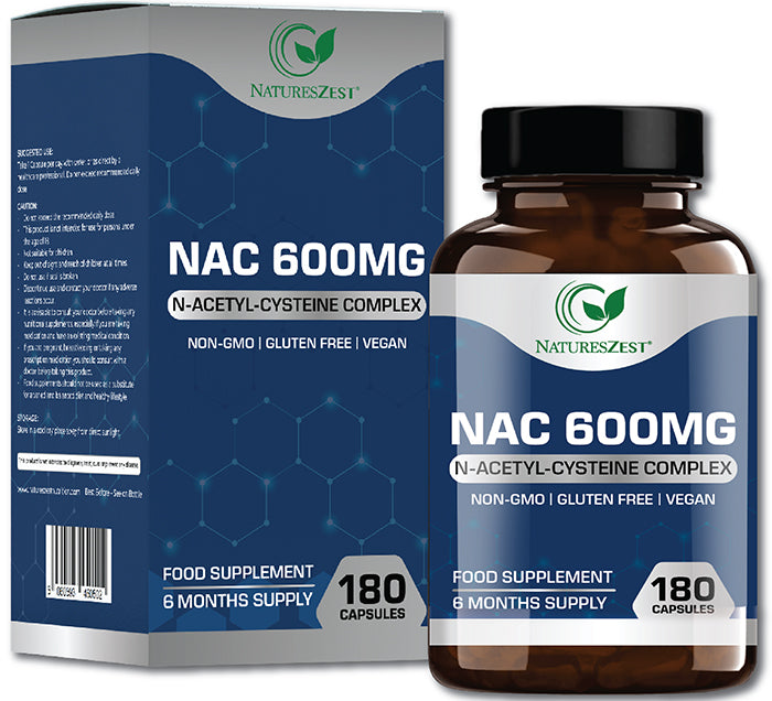 NAC Supplement for Liver Health, Detox & Immune Support – High Strength N-Acetyl-Cysteine 600mg, 120 Capsules