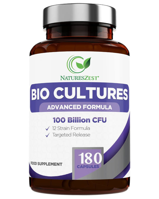 Probiotics Supplement 100 Billion CFU with Prebiotics Bio Cultures Complex