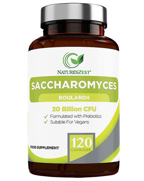 High Strength Saccharomyces Boulardii 20 Billion CFU With Prebiotics 120 Capsules