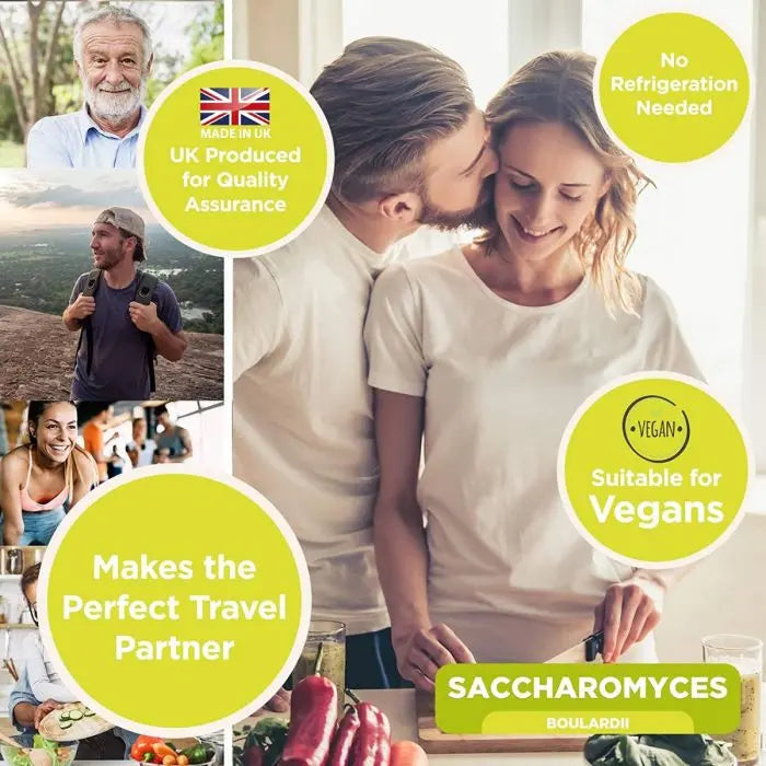 High Strength Saccharomyces Boulardii 20 Billion CFU With Prebiotics 120 Capsules Natures Zest