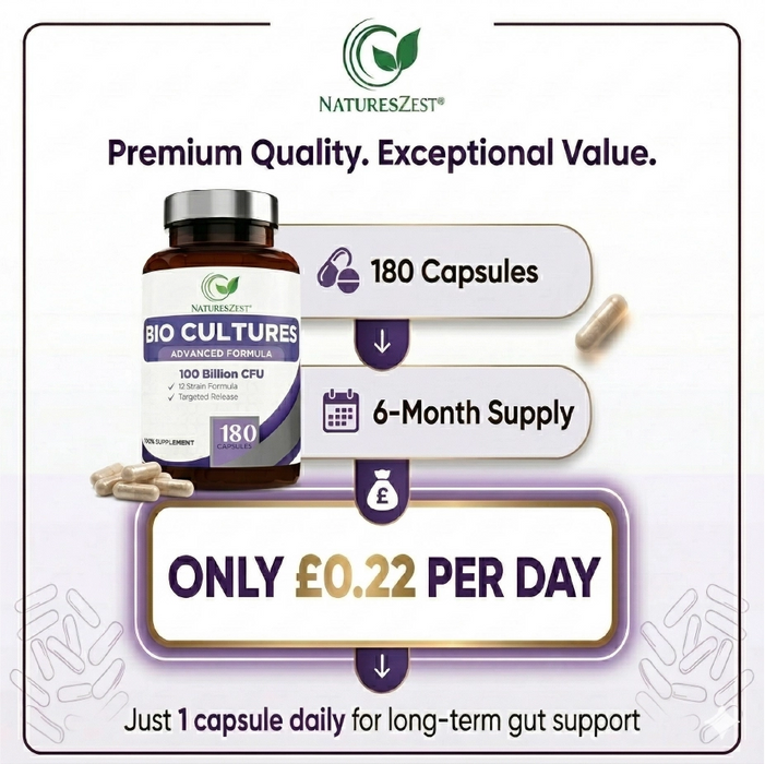 Ultra Strength Daily Probiotic 100 Billion CFU with 12 Strains – Intensive Gut & Digestive Support, 180 Capsules