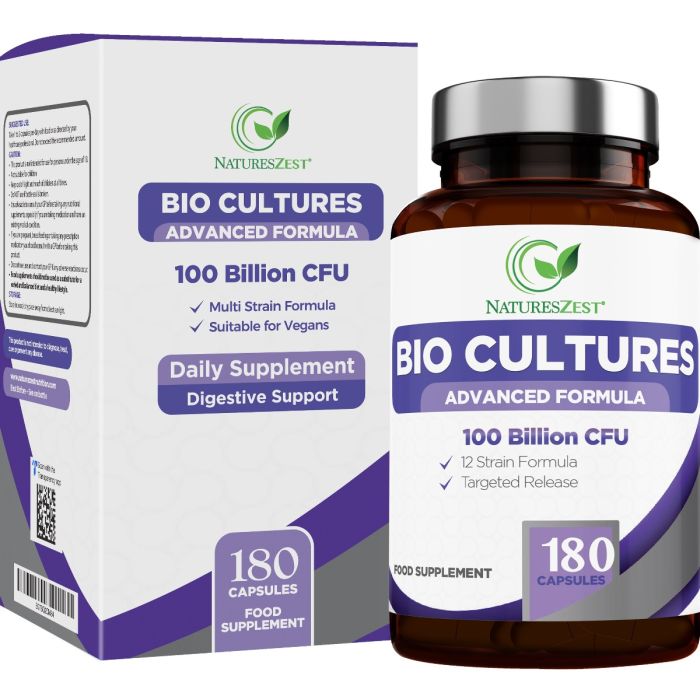 Probiotics 100 Billion CFU with Prebiotics Bio Cultures Complex 180 Vegan Caps