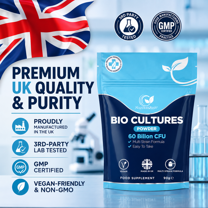 Probiotic Powder for Gut, Digestive & Immune Support – 9-in-1 Bio Cultures Complex, High Strength 60 Billion CFU