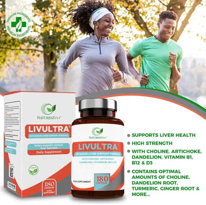 Livultra High Strength Liver Support Supplement – Liver Cleanse Detox And Repair - 180 Vegan Caps