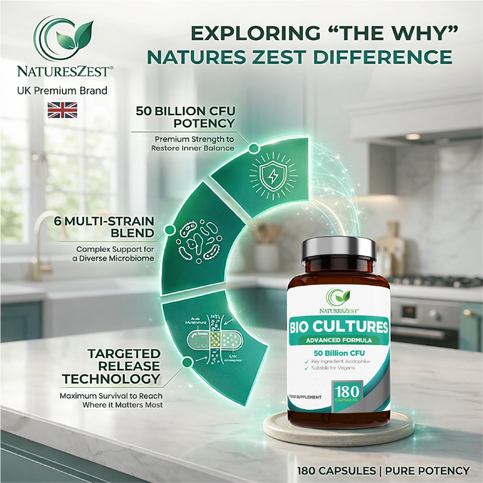 Daily Probiotic 50 Billion CFU with 6 Strains – Gut, Digestive & Immune Support with Prebiotics, 180 Capsules