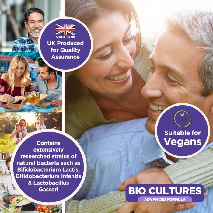 Probiotics 100 Billion CFU with Prebiotics Bio Cultures Complex 180 Vegan Caps