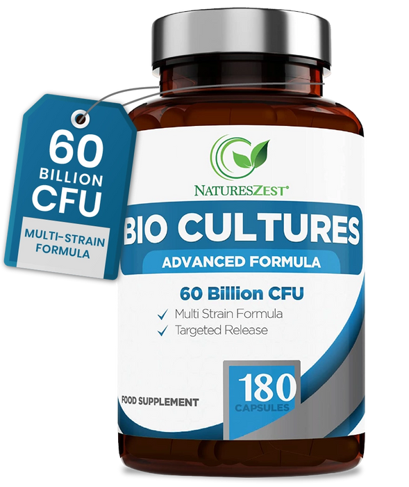 Advanced Daily Probiotic 60 Billion CFU for Digestive Balance Support – Multi-Strain Formula with Prebiotics, 180 Capsules