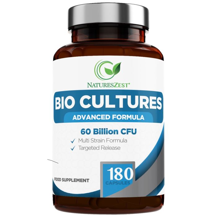 Bio Cultures Complex Probiotics 60 Billion CFU With Prebiotics – 180 Vegan Capsules