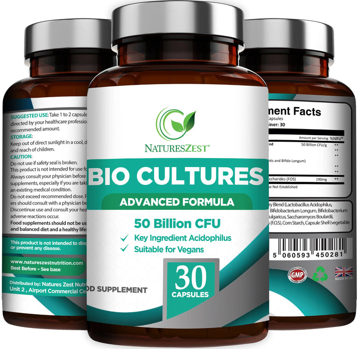 Probiotics 50 Billion Advance Formula 30 Capsules - 1 Months' Supply Trial Natures Zest