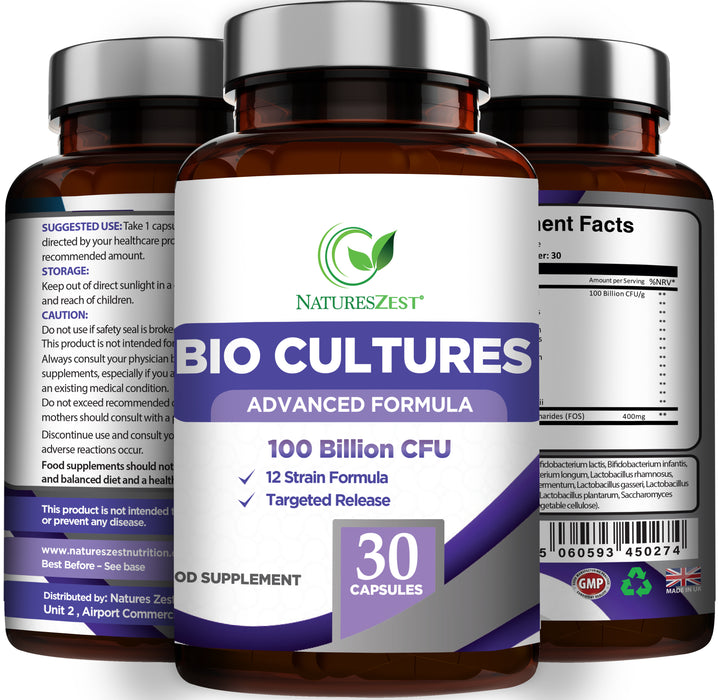 100 Billion CFU Probiotics With Prebiotics 30 Capsules - 1 Months’ Supply