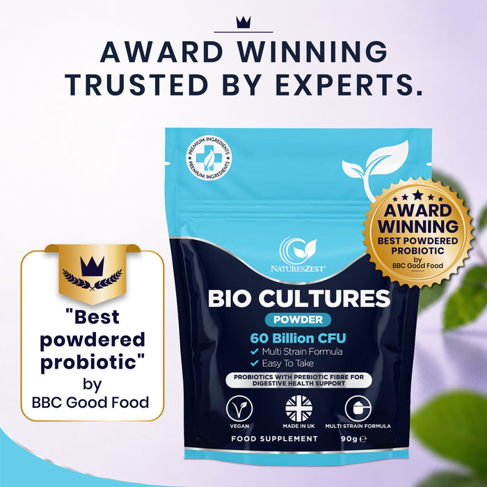 Probiotic Powder for Gut, Digestive & Immune Support – 9-in-1 Bio Cultures Complex, High Strength 60 Billion CFU