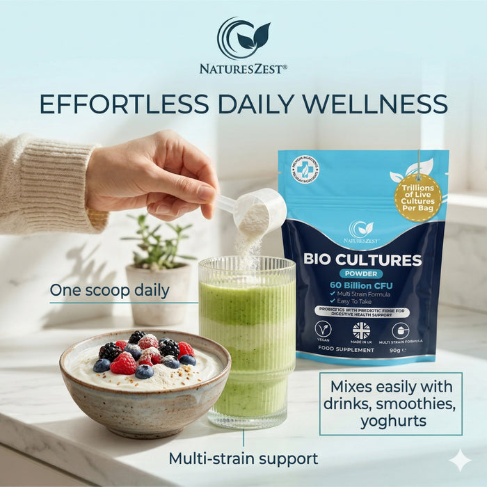 Probiotic Powder for Gut, Digestive & Immune Support – 9-in-1 Bio Cultures Complex, High Strength 60 Billion CFU