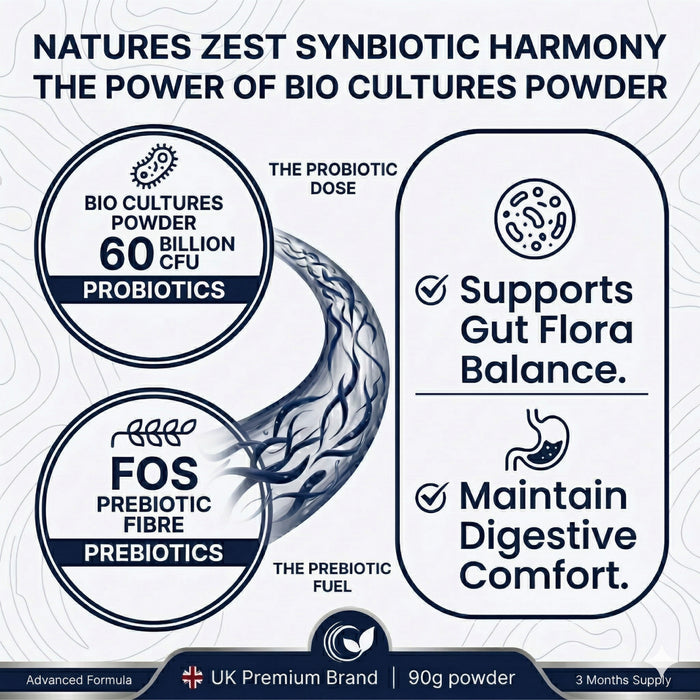 Probiotic Powder for Gut, Digestive & Immune Support – 9-in-1 Bio Cultures Complex, High Strength 60 Billion CFU
