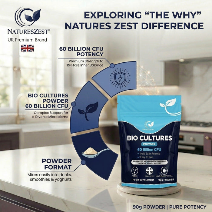 Probiotic Powder for Gut, Digestive & Immune Support – 9-in-1 Bio Cultures Complex, High Strength 60 Billion CFU