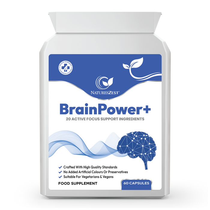 BrainPower+ Brain Supplement for Focus, Memory & Clarity – Cognitive Support for Men & Women, 60 Vegan Capsules