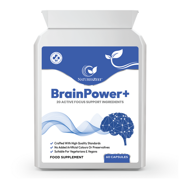 BrainPower+ Brain Supplement for Focus, Memory & Clarity – Cognitive Support for Men & Women, 60 Vegan Capsules