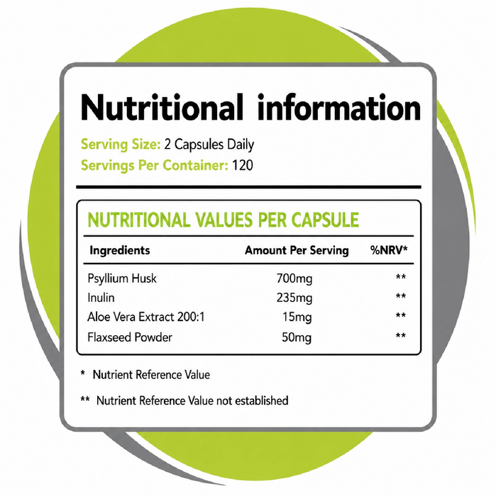 Daily Fibre Supplement for Digestive Health & Regularity Support – Fibre Pro 1000mg, 240 Vegan Capsules