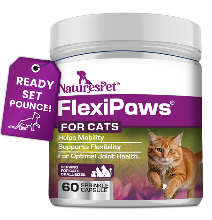 Cat Joint Support Supplement for Mobility & Flexibility Support – FlexiPaws Advanced 60 Sprinkle Capsules for Cats