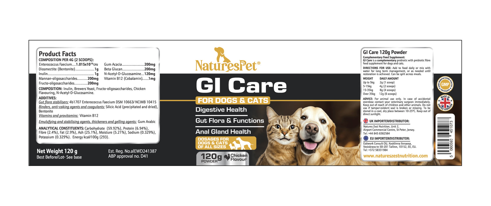 GI Care - Probiotic with Prebiotics for Dogs and Cats – Advanced Digestive Support