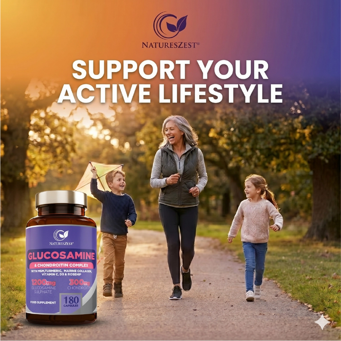 Joint Care Supplement with Glucosamine, Chondroitin & MSM – High Strength Complex, 180 Capsules for Mobility & Flexibility Support