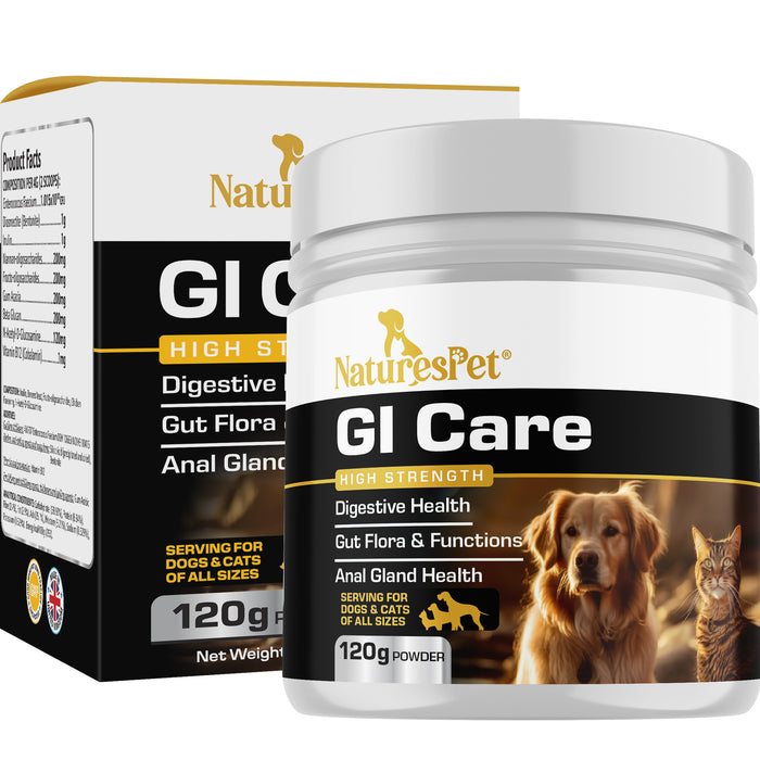 Natures Pet GI Care - 120g Powder, Advanced Gastrointestinal Support for Dogs and Cats