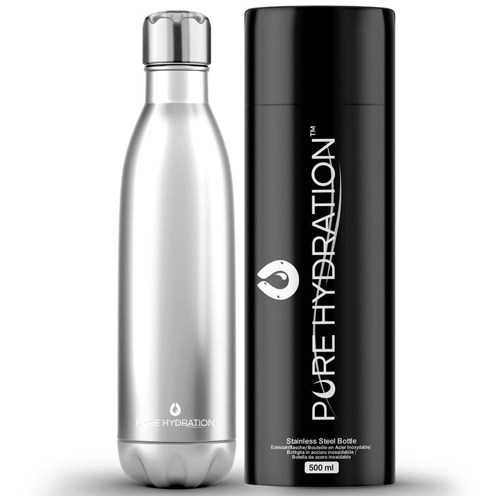 Stainless Steel Water Bottle 500ml - 12 Hours Hot & 24 Hours Cold Drinks