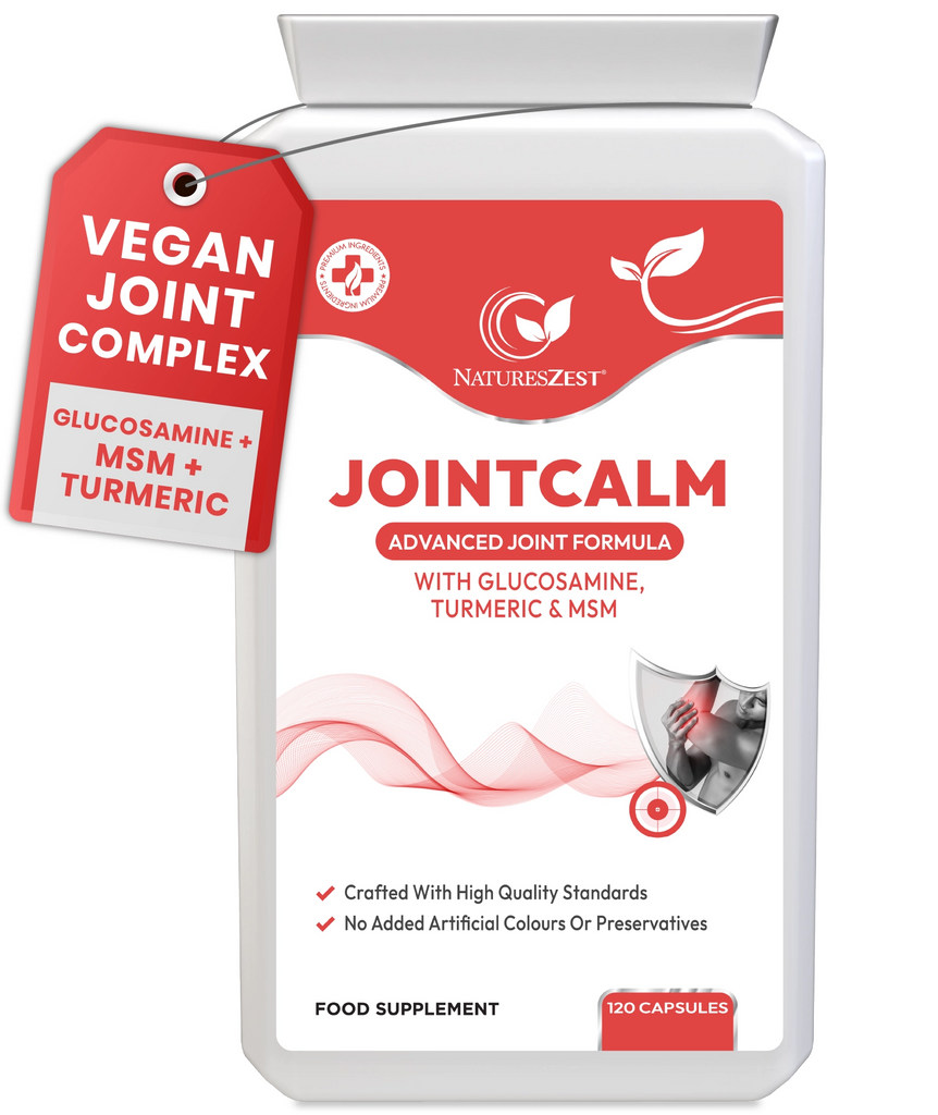 Joint Support Supplement Mobility & Comfort – JointCalm Glucosamine Turmeric MSM & Vitamin C 120 Capsules