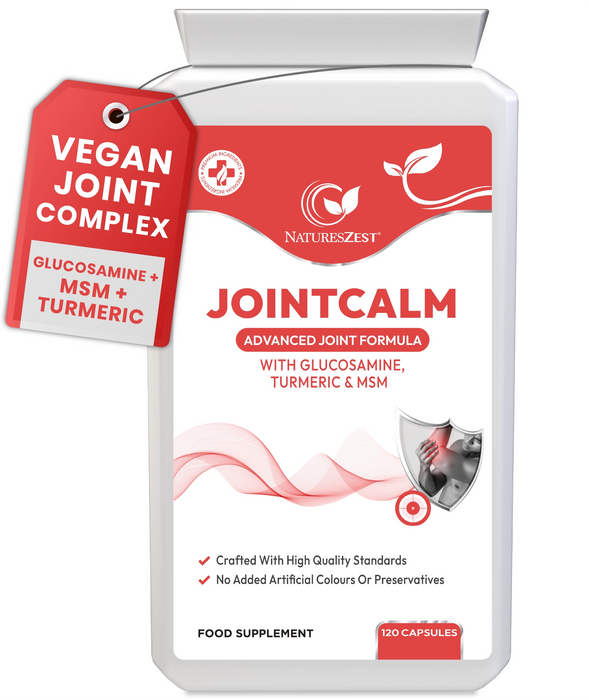 Joint Support Supplement for Mobility & Comfort – JointCalm with Glucosamine, Turmeric, MSM & Vitamin C, 120 Capsules