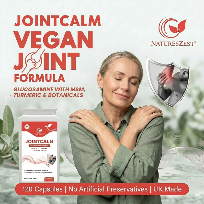 Joint Support Supplement for Mobility & Comfort – JointCalm with Glucosamine, Turmeric, MSM & Vitamin C, 120 Capsules