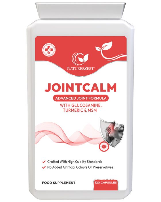 Joint Support Supplement for Mobility & Comfort – JointCalm with Glucosamine, Turmeric, MSM & Vitamin C, 120 Capsules