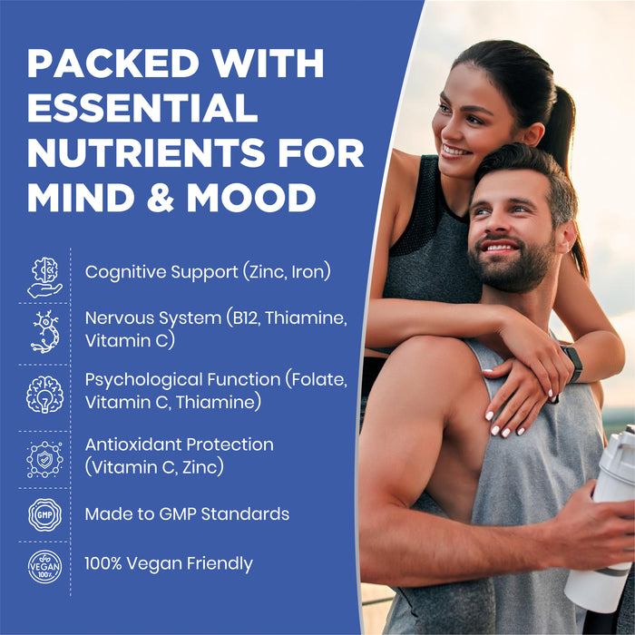 BrainPower+ Brain Supplement for Focus, Memory & Clarity – Cognitive Support for Men & Women, 60 Vegan Capsules