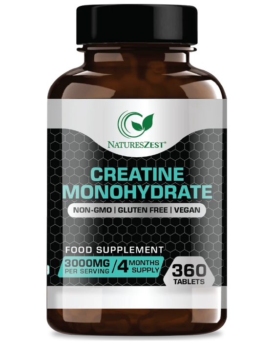Creatine Tablets for Energy, Strength & Performance – High Strength Creatine Monohydrate 3000mg, 360 Tablets for Men & Women