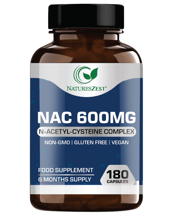 NAC Supplement for Liver Health, Detox & Immune Support – High Strength N-Acetyl-Cysteine 600mg, 120 Capsules
