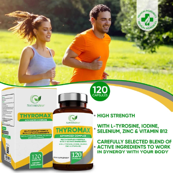 Thyroid Support Supplement for Energy, Metabolism & Hormone Balance Support – 120 Vegan Capsules for Women & Men