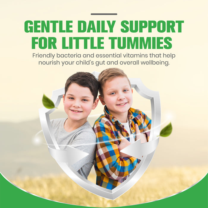 Probiotic & Vitamin Gummies for Kids, Tiny Tummies Supports Immune System, Mental Performance, Energy & Digestive Health