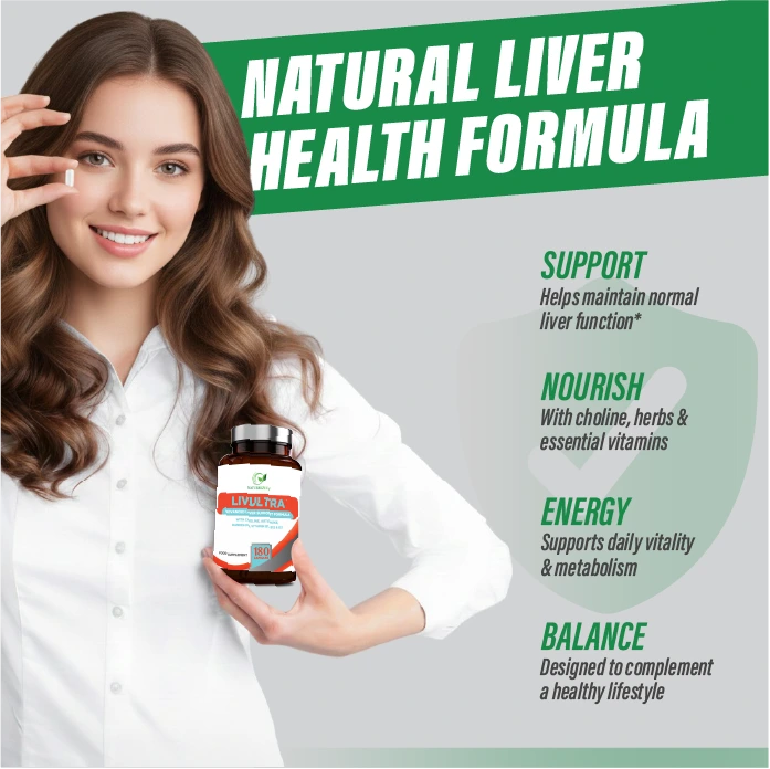 Liver Support Supplement for Detox & Nutrient Balance – LivUltra High Strength Formula with Key Botanicals, 180 Vegan Capsules