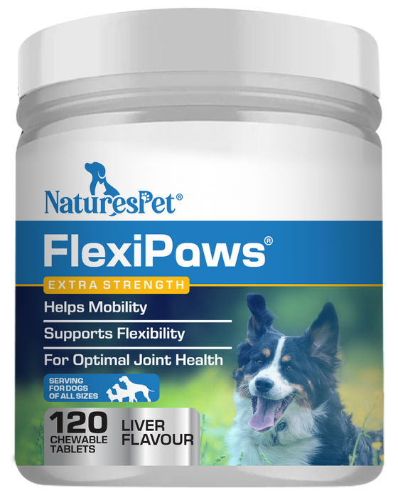 Natures Pet FlexiPaws - Advanced Joint Care Supplement for Dogs - 120 Chewable Tablets