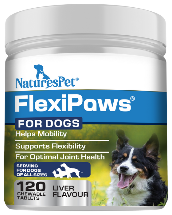 FlexiPaws for Dogs - Advanced Joint Care Supplement for Dogs - 120 Chewable Tablets