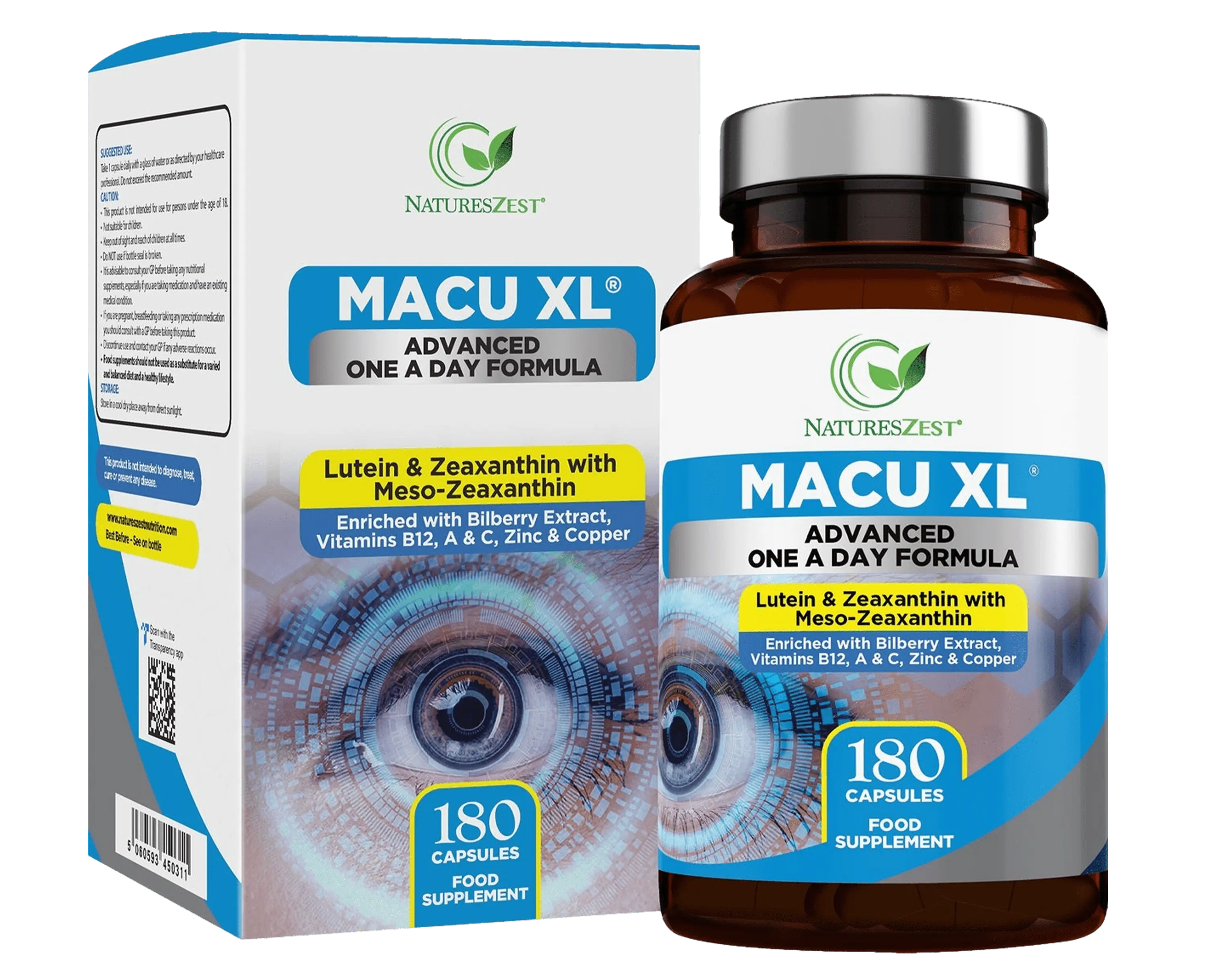 DRAFT Macu XL Lutein & Zeaxanthin Eye Supplement for Vision Health Natures Zest