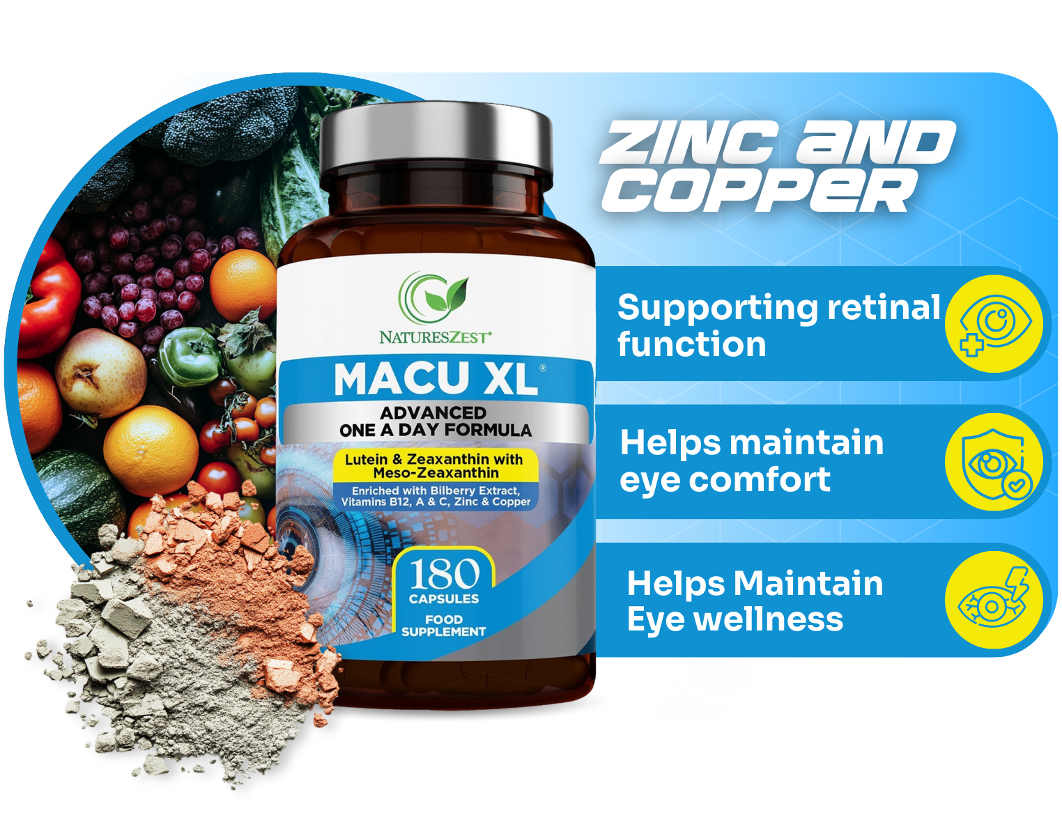 Macu XL lutein and zeaxanthin Eye Supplement for Vision Health ...