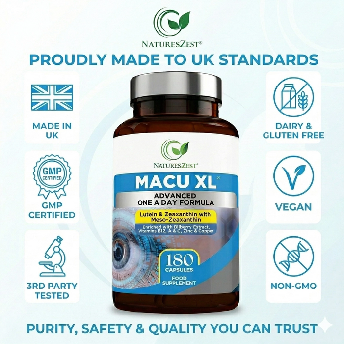 Eye Supplement for Vision & Macular Health – Macu XL with Lutein & Zeaxanthin for Eye Support