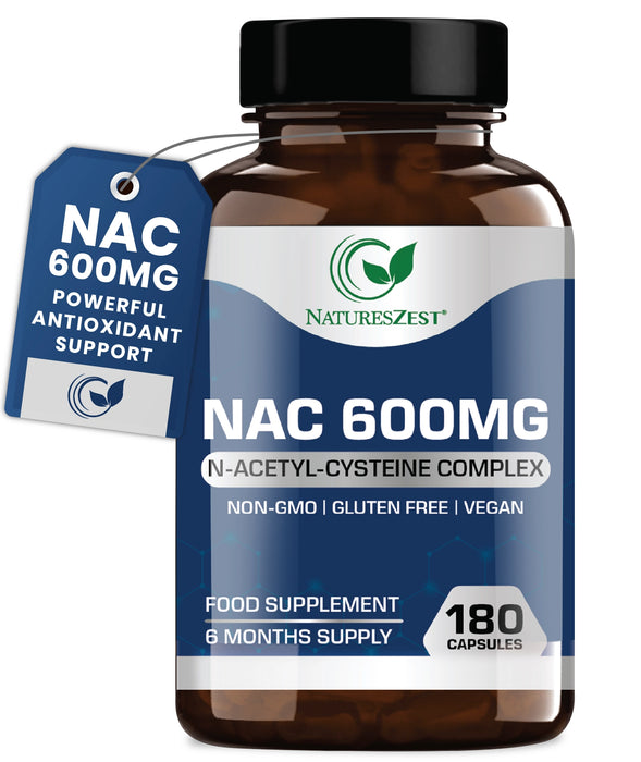 NAC Supplement for Liver Health, Detox & Immune Support – High Strength N-Acetyl-Cysteine 600mg, 120 Capsules