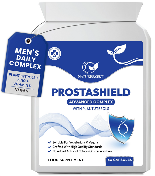 Prostashield for Men - Men's Health Supplement with Zinc, Vitamin D & Plant Sterols, 60 Vegan Capsules